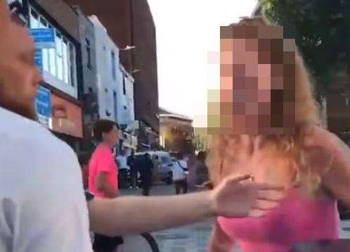 An altercation between a woman and a group of youths happened in Maidstone town centre
