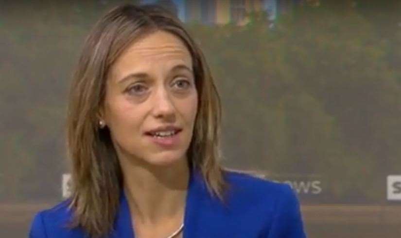 Helen Whately appearing on Sky News this morning