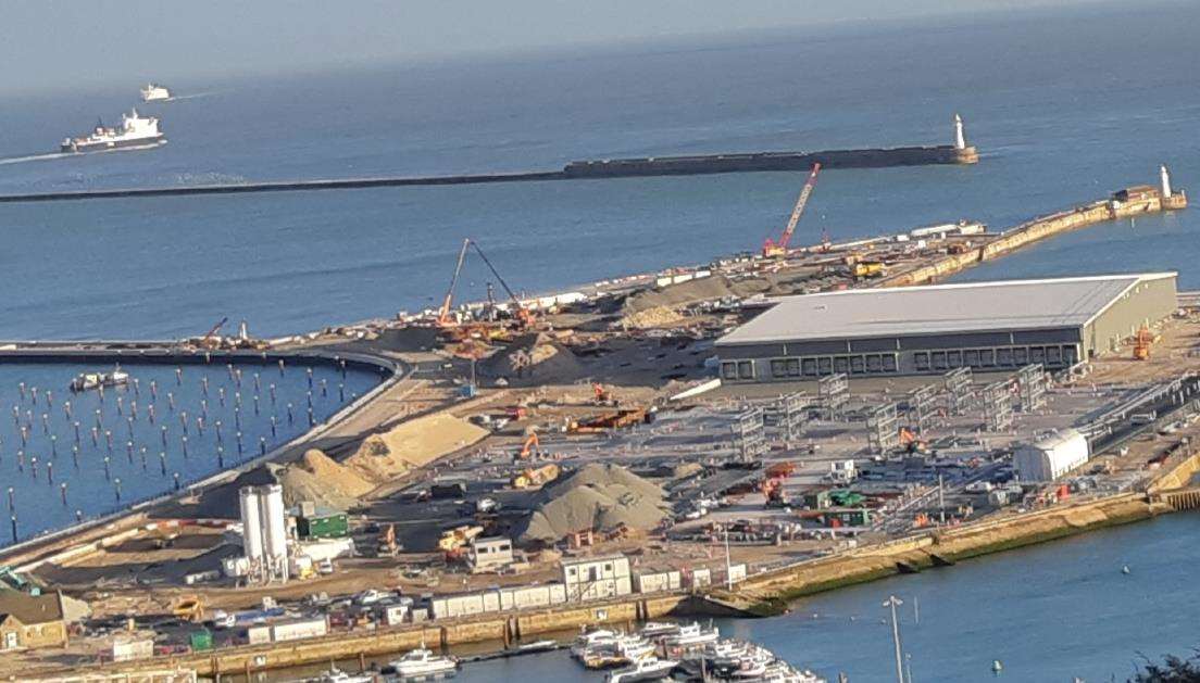 The continuing progress on the Dover Western Docks Revival, as photographed last month (7011770)