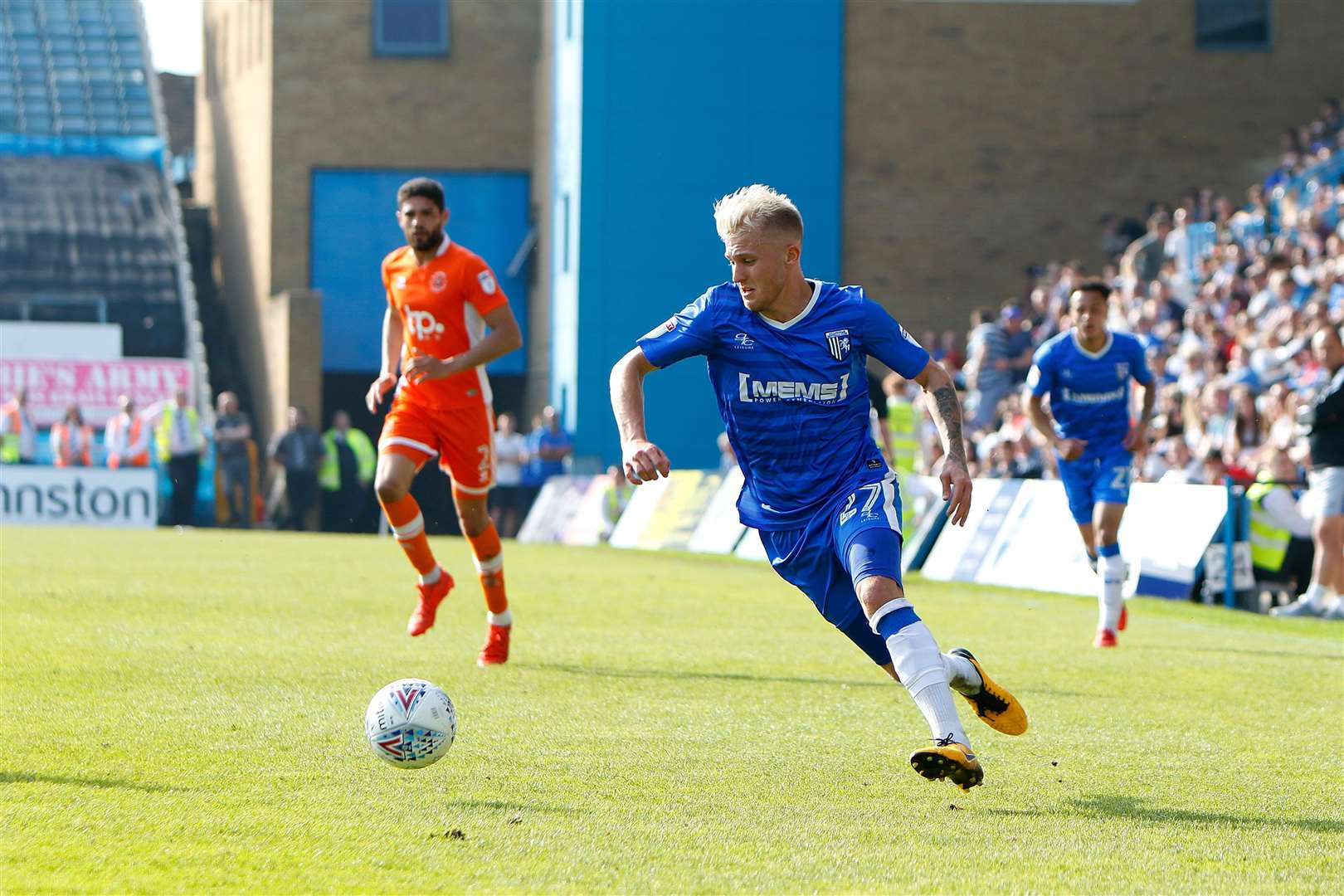 Gillingham forward Liam Nash (in action against Blackpool Picture: Andy Jones