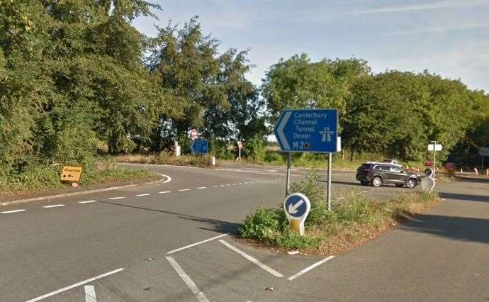 The robbery happened near the M2 turn-off on the A251 at Faversham