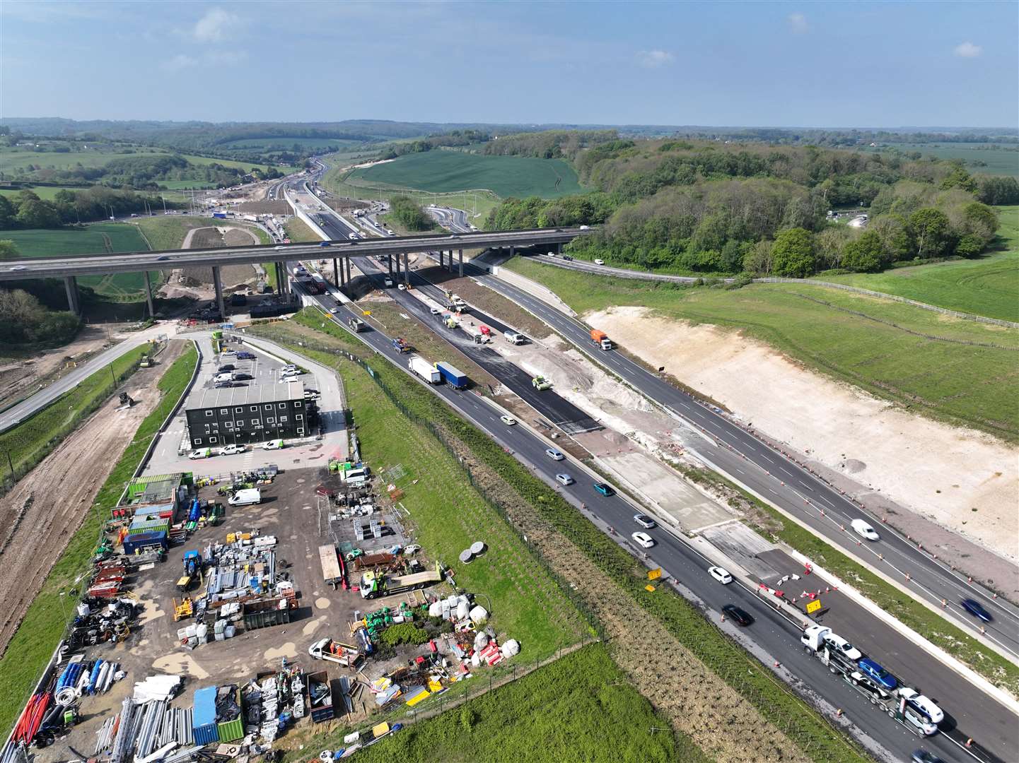 Progress on the multi-million pound Stockbury Flyover pictured this month. Picture: Phil Drew