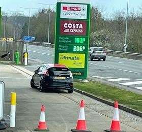 Steve Berry captured the picture at the BP services on the A2 near Canterbury