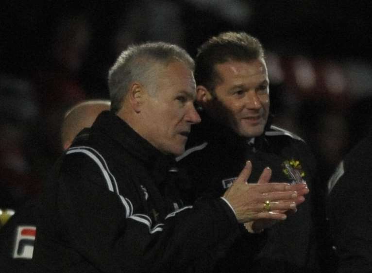 Gills' former director of football Peter Taylor with Graham Westley. Picture: Barry Goodwin