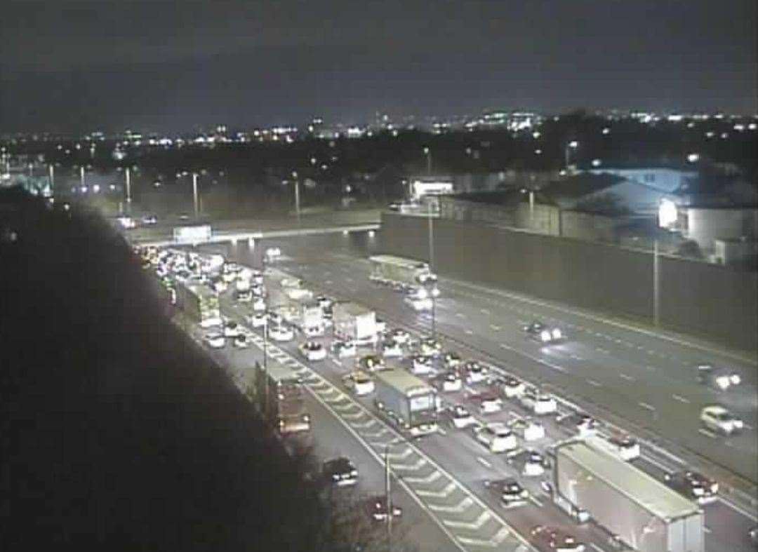 One of the Dartford Tunnels was closed, causing delays for drivers. Picture: National Highways