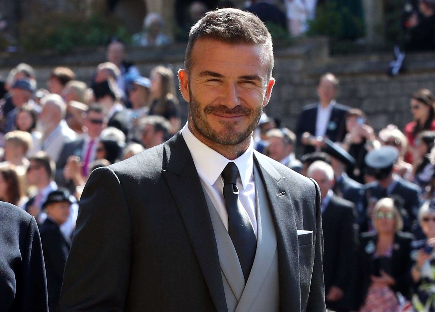 David Beckham, pictured here at Prince Harry's wedding, is among the celebrities due to appear in the Friends reunion episode. Picture credit: Chris Radburn/PA Wire