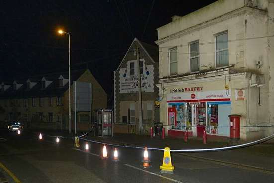 Dover Road cordoned off after a man was fatally stabbed. Picture: @Kent_999s