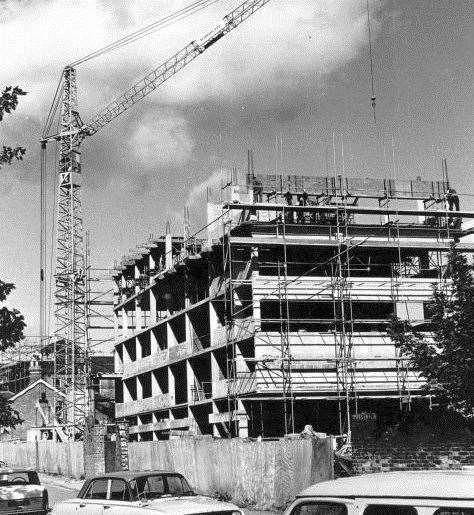 The police station under construction in 1968. Picture: Steve Salter