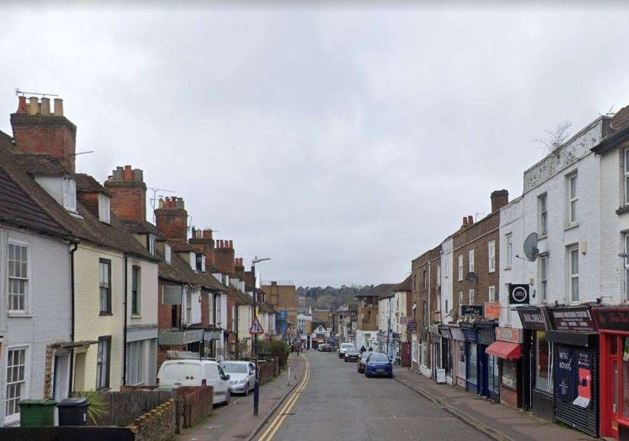 Police were called to Union Street, Maidstone earlier this month following reports of a racially aggravated assault. Photo: Google