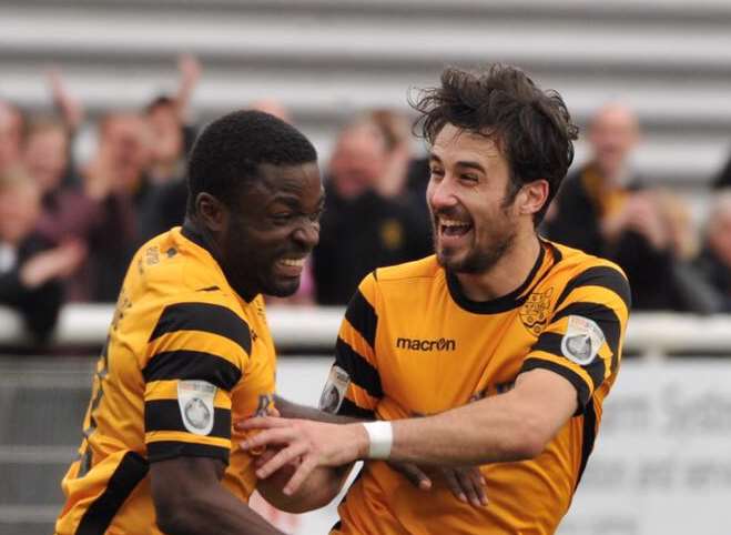 Tom Mills, right, with Yemi Odubade, has had a fine season Picture: Steve Terrell