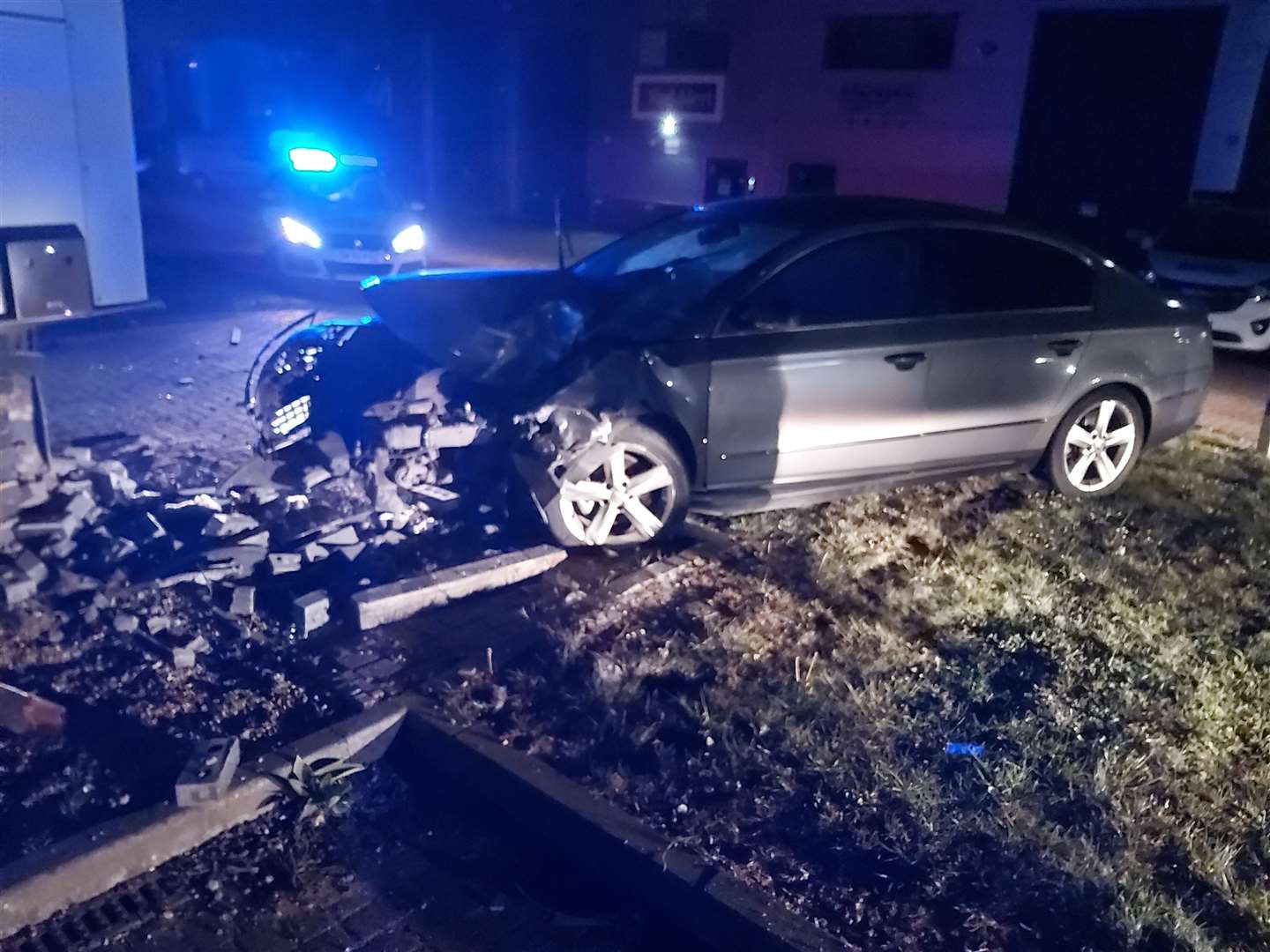 The scene of the crash last night. Photo: Kent Police