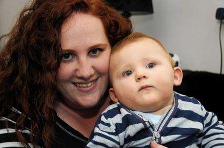 Michelle Hayman and baby George Keen