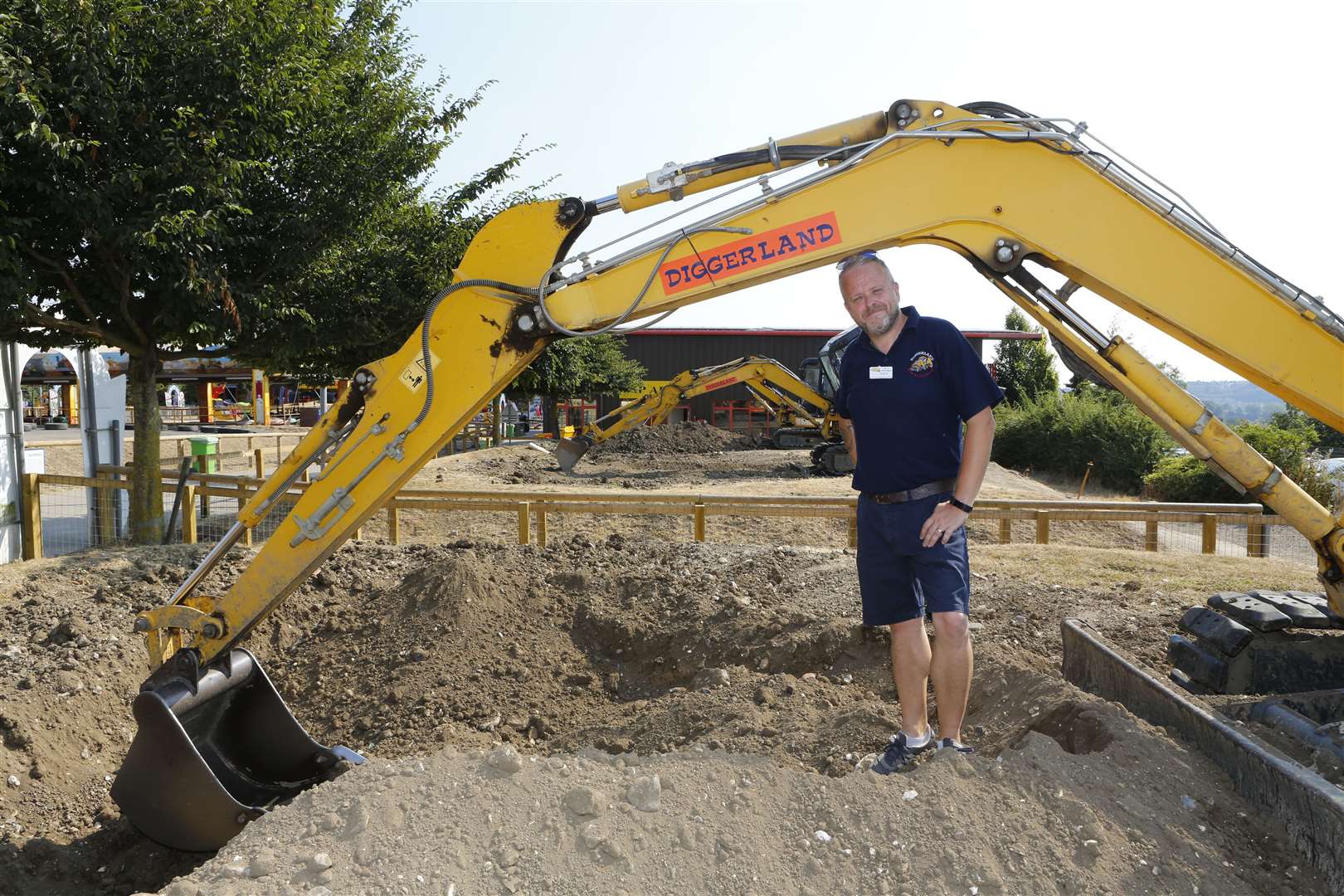 Diggerland's Steve Biggs with one of the attractions, from 2018. Picture: Andy Jones