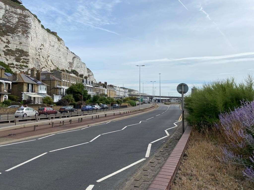 The A20 in Dover is clear this morning. Picture: KM
