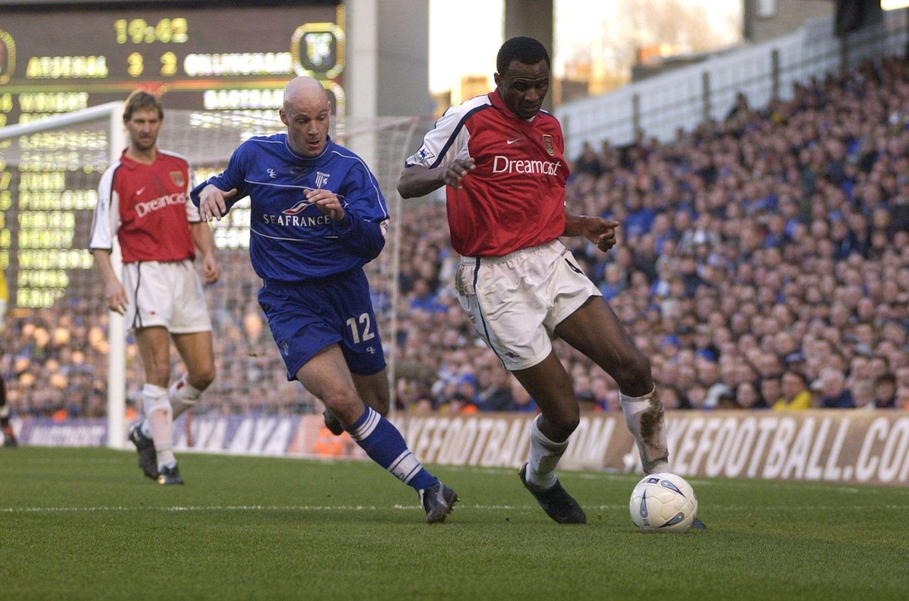 Arsenal v Gillingham at Highbury, 2002 – a game marred only by our columnist’s father jumping up to celebrate a Gills’ goal while in the Arsenal end