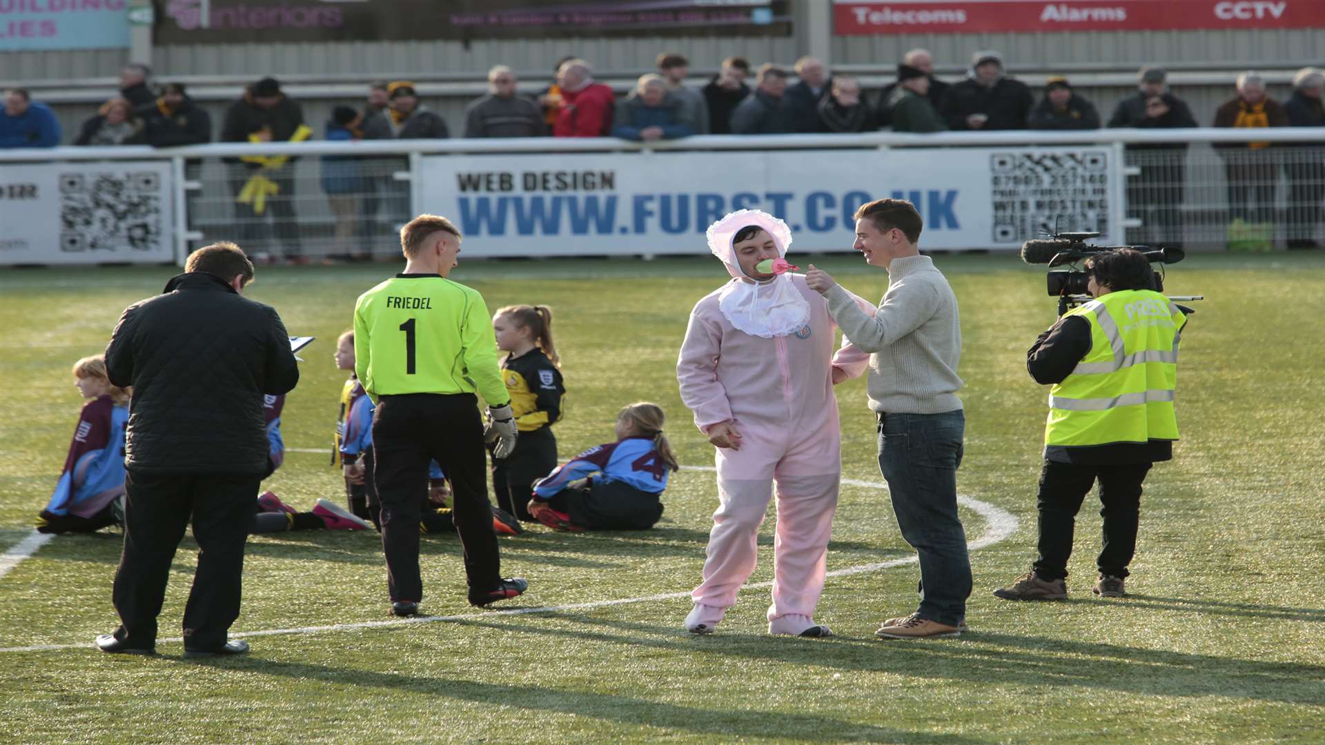 The big baby smashed in two penalties during the half time interval.