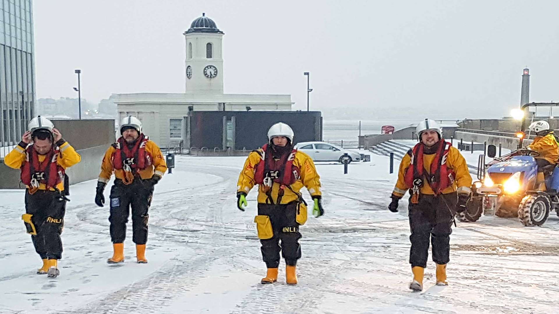 Margate's lifeboat crew safely back after the call in atrocious weather conditions
