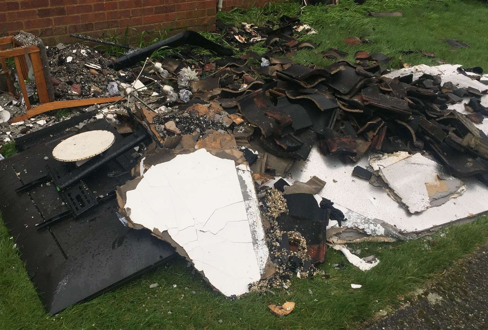 Many of the family's possessions have been left charred
