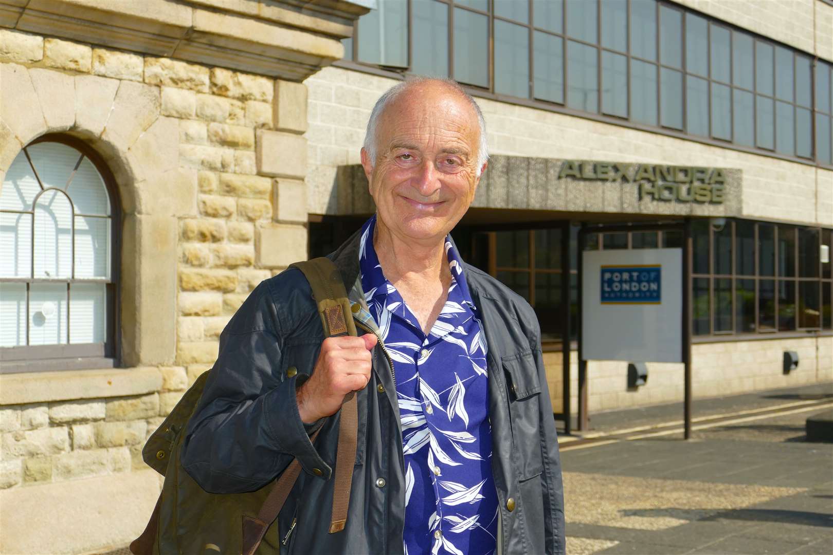 Sir Tony Robinson is pictured as continues production of his new television program on the river Thames. Picture: Fraser Gray