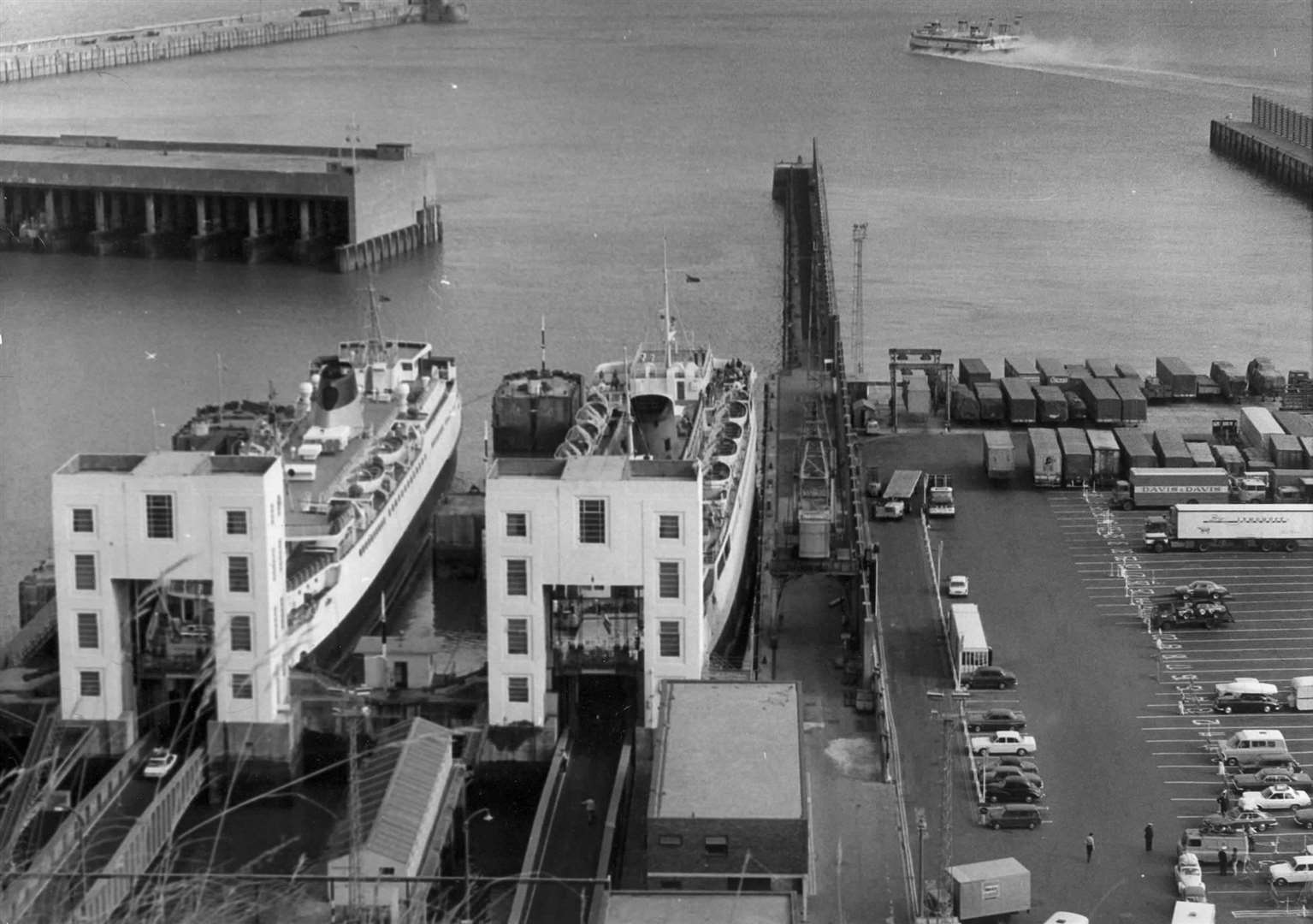 Looking down on the Port of Dover in August 1971