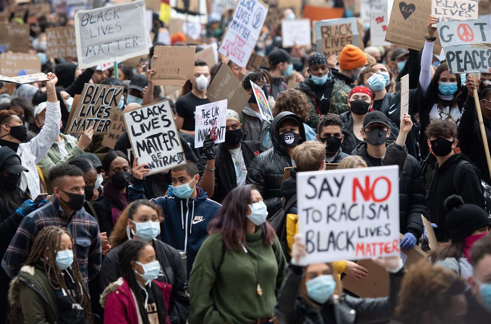 The killing of George Floyd in the US has sparked protests across the UK (Joe Giddens/PA)