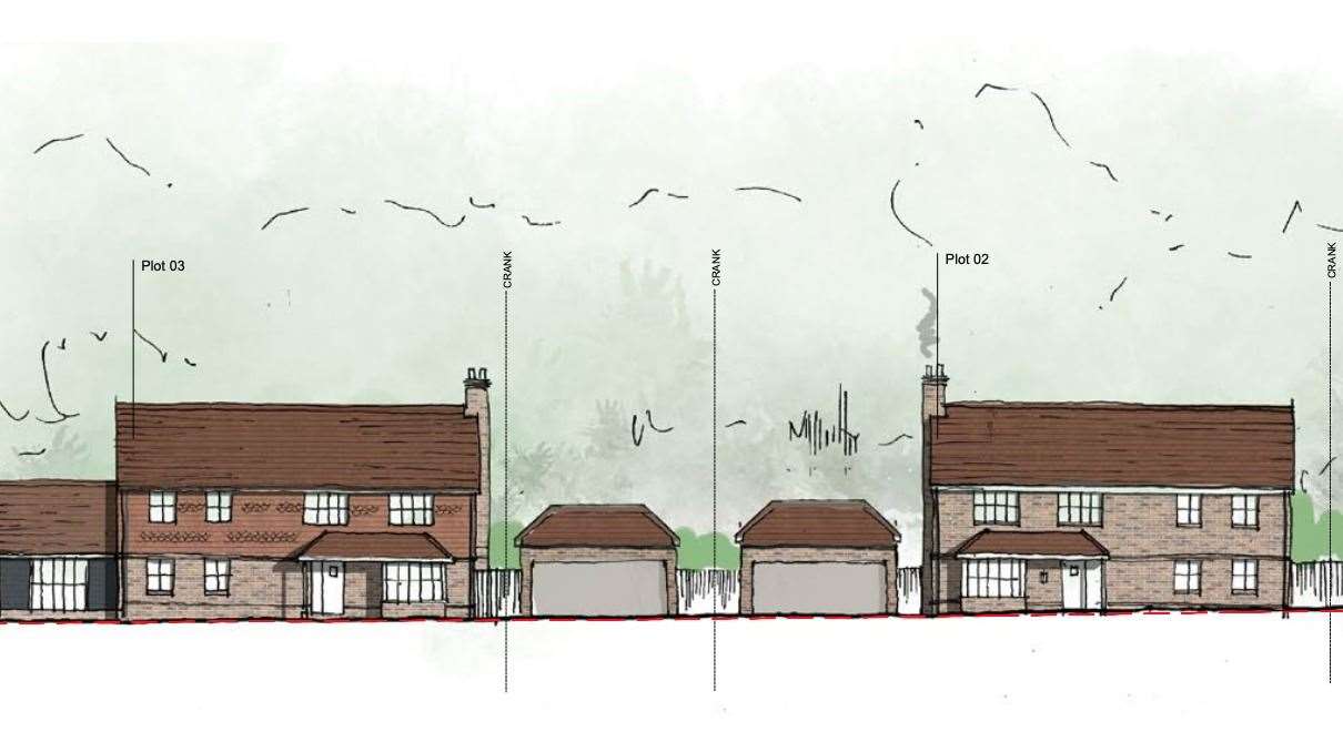 An artist's impression of what the houses would look like. Picture: ECE Planning