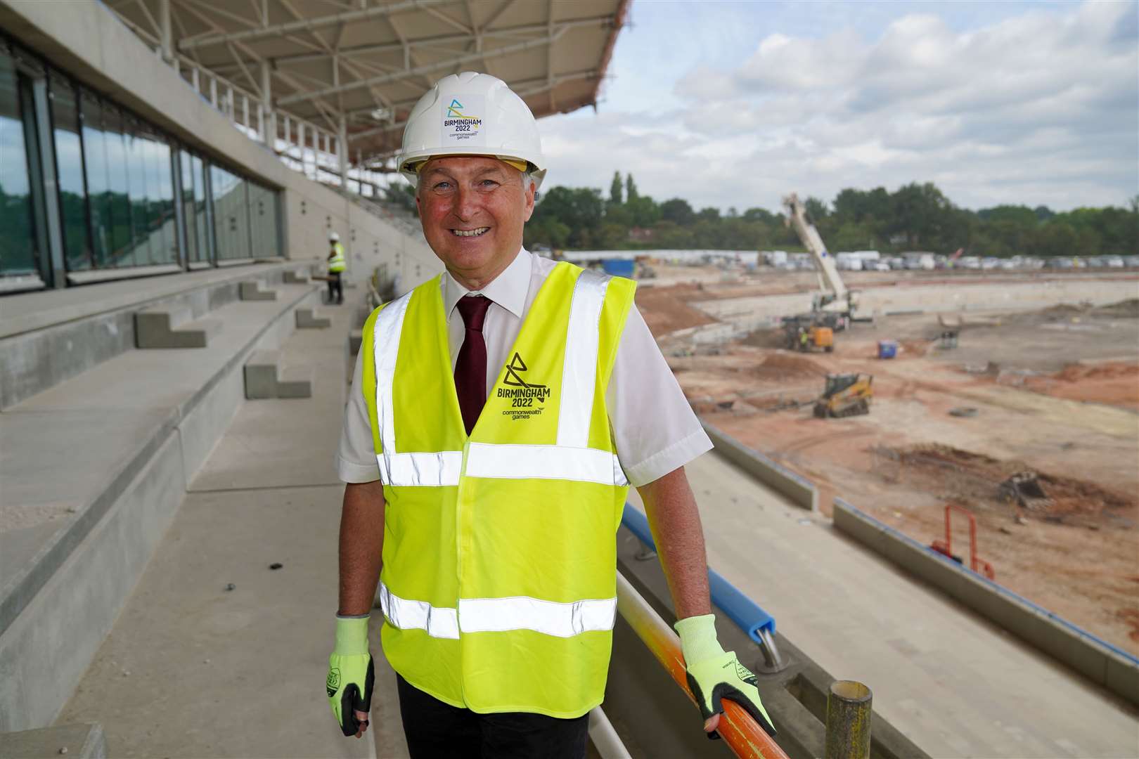 Ian Ward at the Alexander Stadium during building work before the 2022 Commonwealth Games (Jacob King/PA)