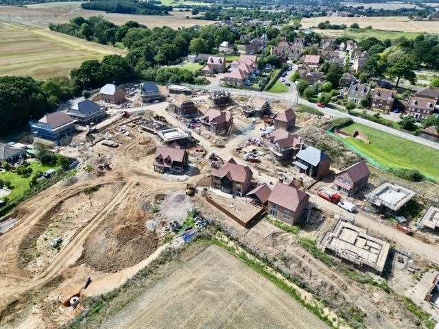 Drone pictures show the extent of the works. Picture: Phillip Drew