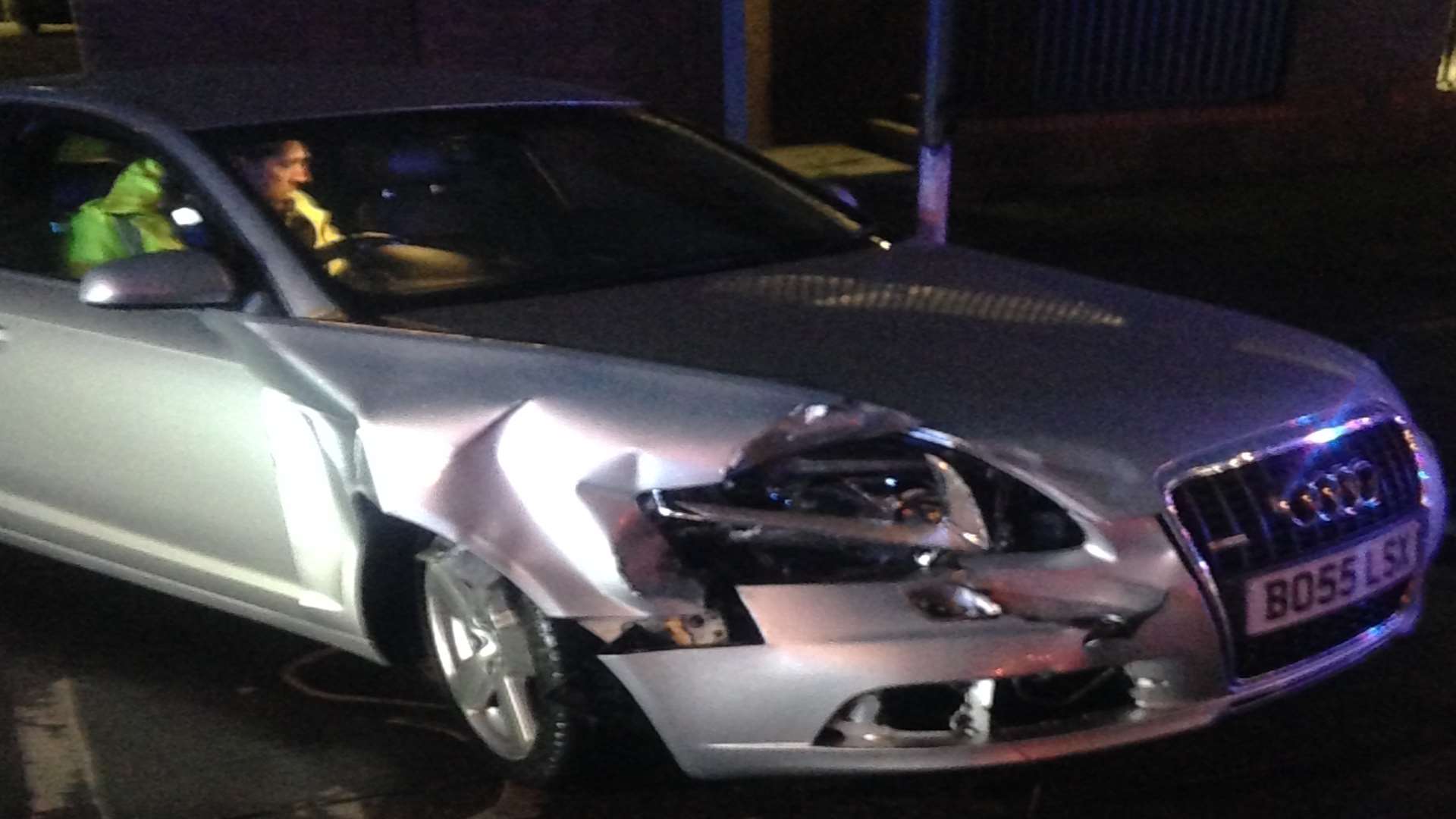 A silver Audi was one of the vehicles involved in the accident