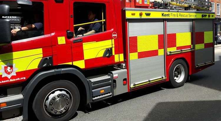 Two fire engines were called to Boughton-under-Blean near Faversham after a bonfire broke out