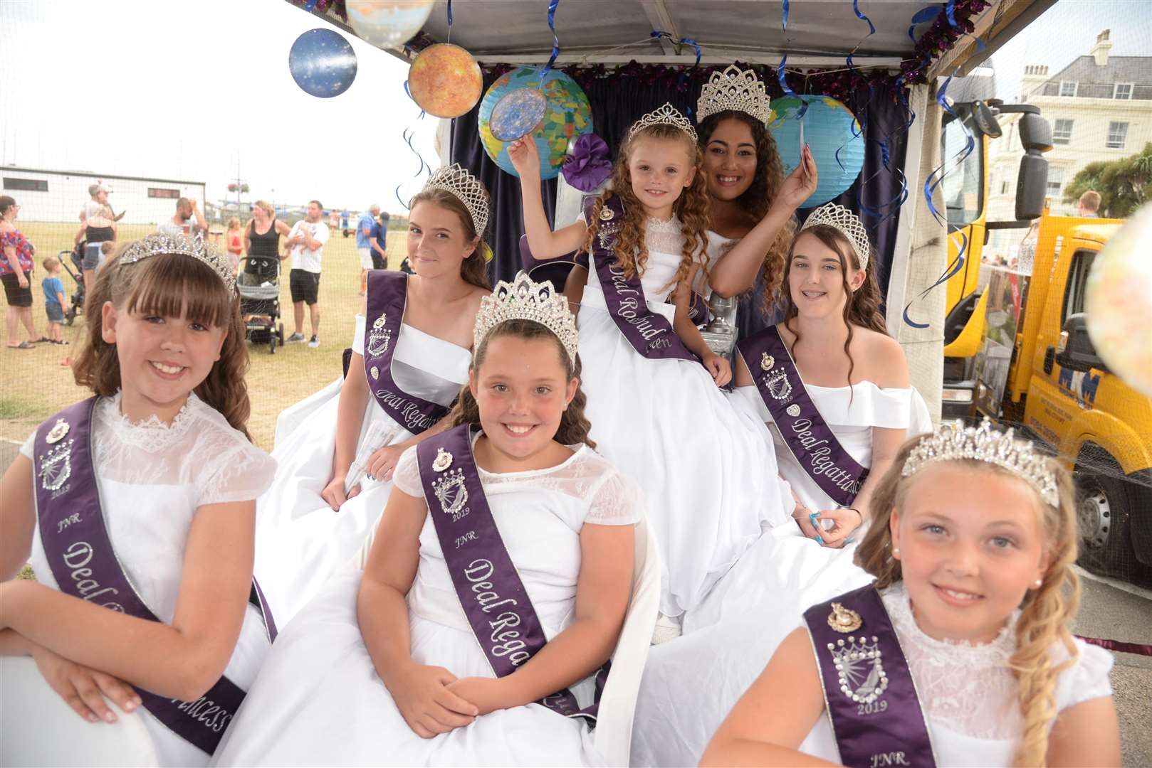 The 2019 Deal and Walmer Carnival Court headed their carnival last July. Picture: Chris Davey.