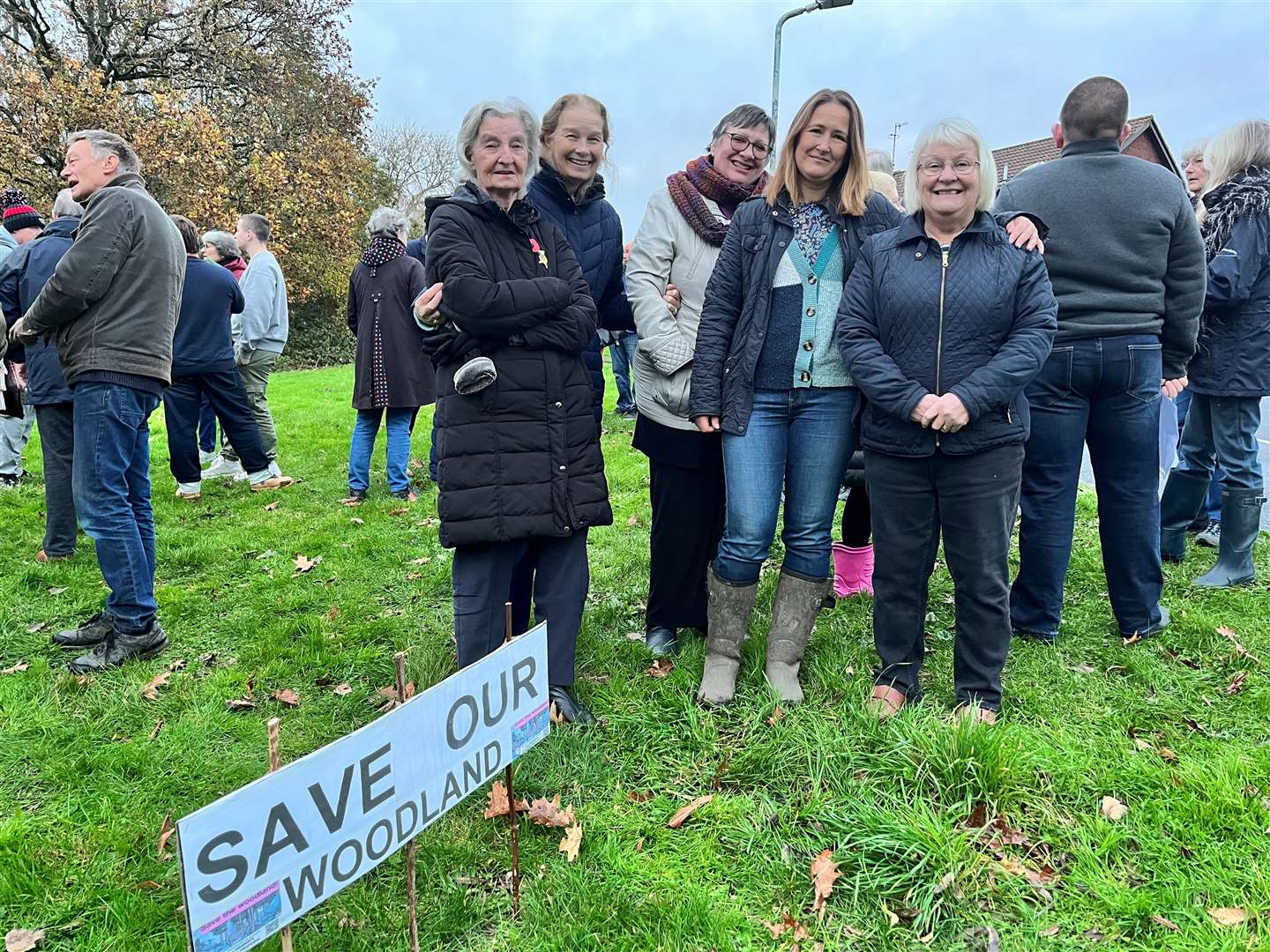 Patricia Boot (left), Sandra Boot, Julie Garrett, Pavlina Hunnibal and Elaine Taylor say the green space needs to be protected for all residents