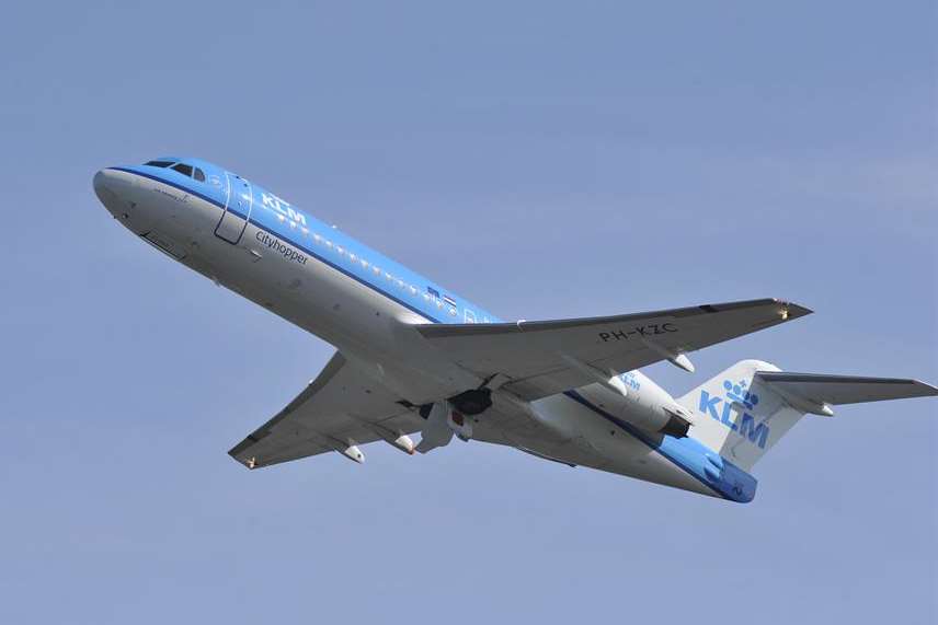 The last KLM flight leaves Manston airport