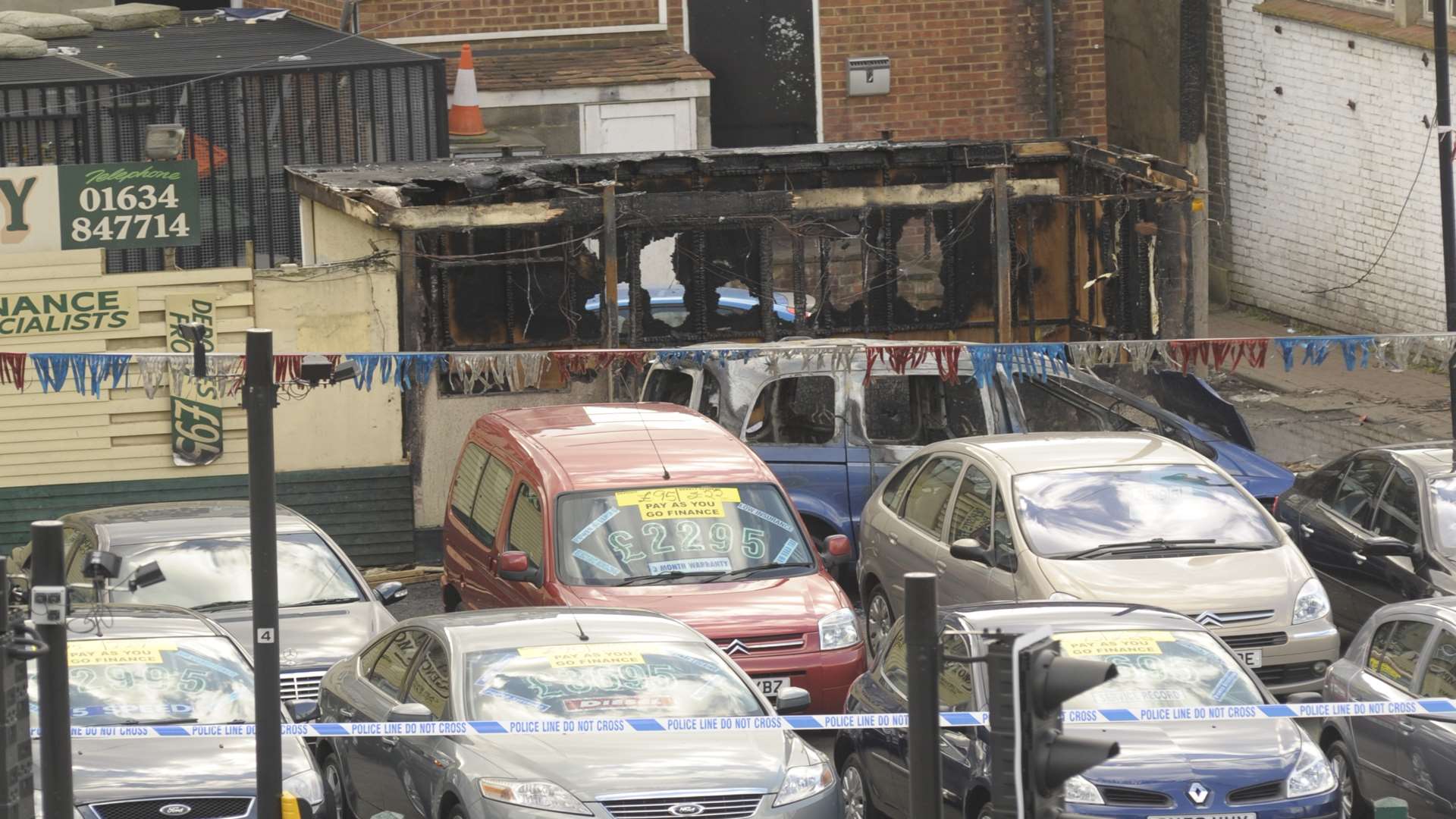 The arson attack was at the Regency Motor Company in Chatham