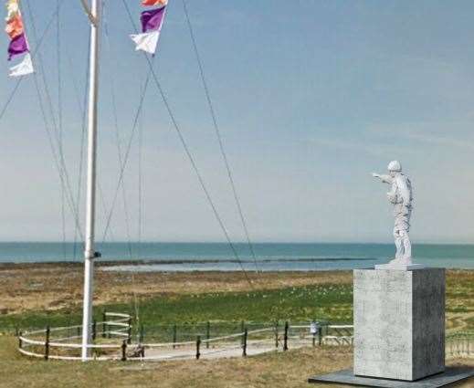 How the sculpture will look on Margate seafront. Picture: White Wall Company