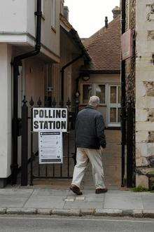 Polling station at the Parish Centre, Church Street, Canterbury