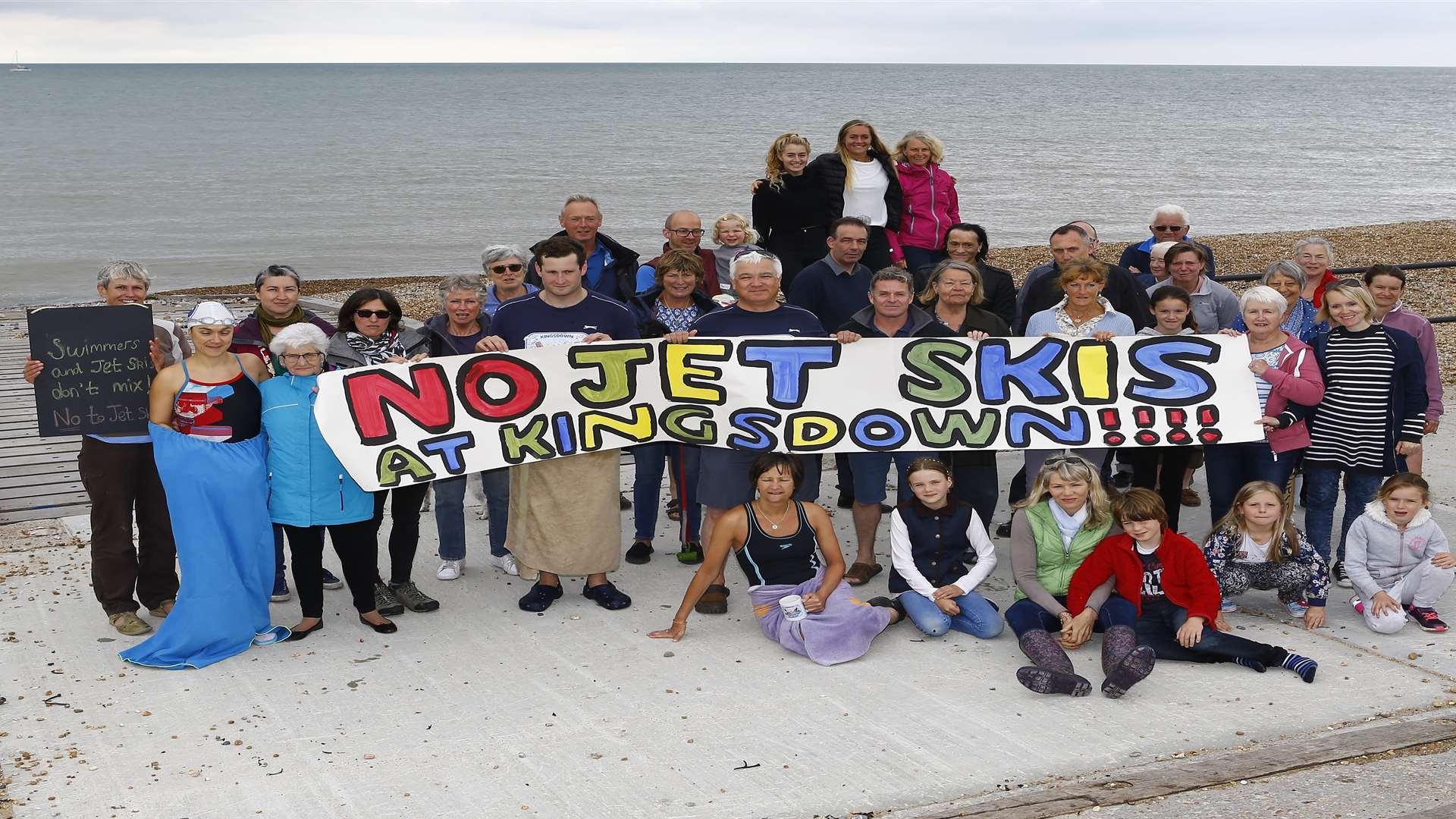 Kingsdown Crawlers Swimming Club are opposing jet ski use of the ramp because it is a danger