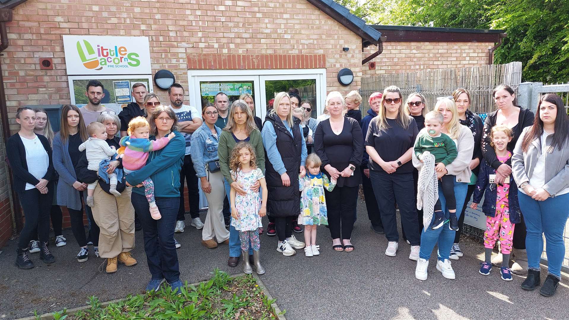 Staff and parents at Little Acorns Nursery in Park Farm are devastated the nursery has been asked to leave Kingsnorth Recreation Centre