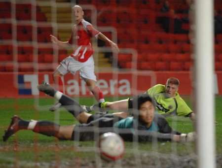 Charlton score one of their six goals during their rout of Sheffield United. PICTURE: BARRY GOODWIN