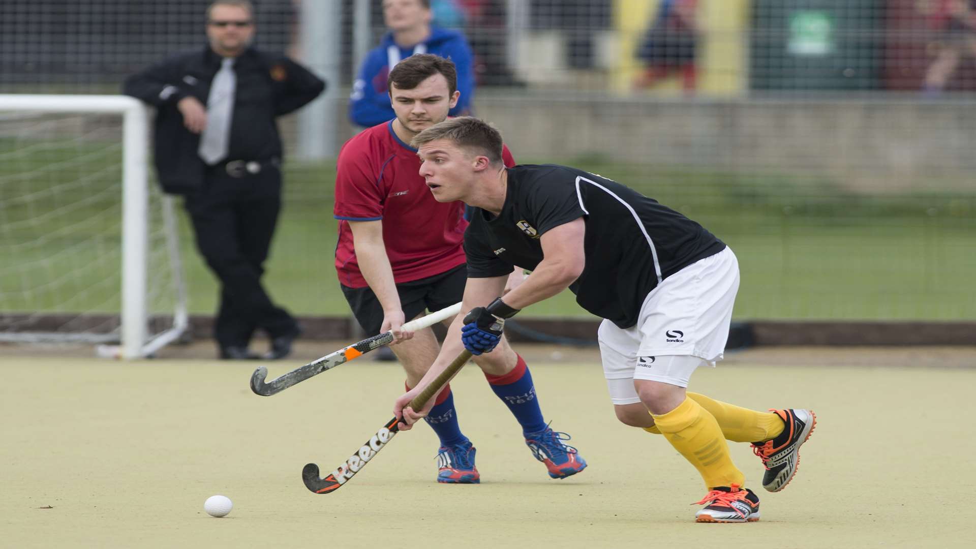 Hockey action on the astroturf at Gravesend Rugby Club Picture: Andy Payton