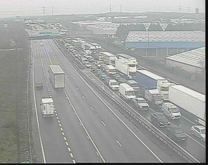 Traffic at the Dartford Bridge clockwise. Picture: National Highways