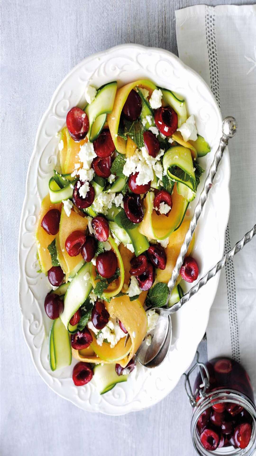 Rachel Khoo's summer salad with feta and pickled cherries