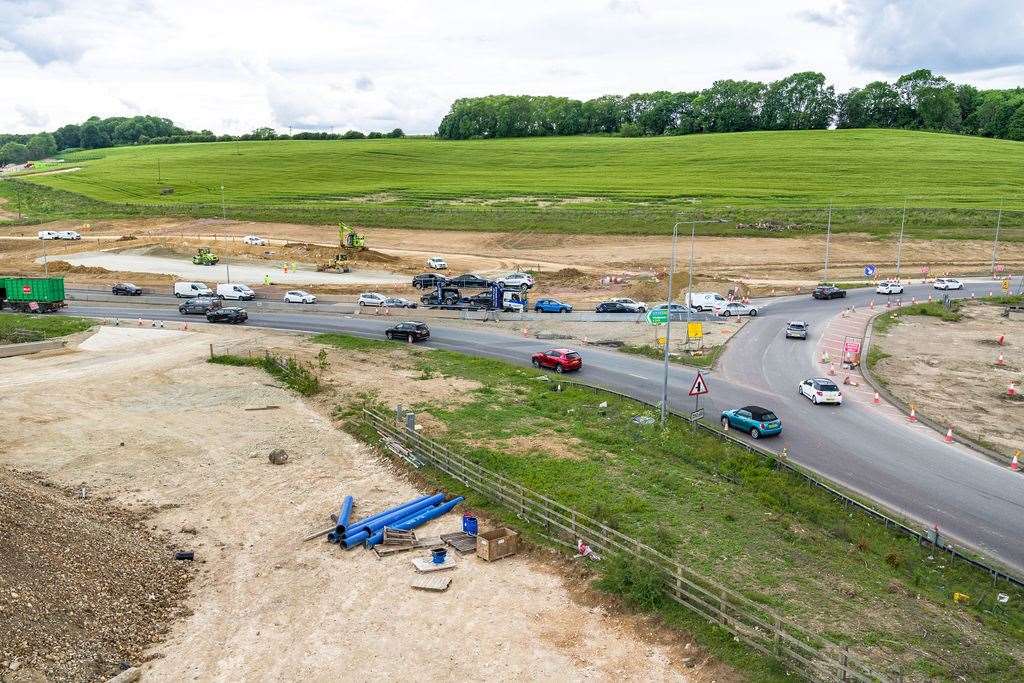 Work at the M2 junction 5 improvement scheme is continuing. Picture: National Highways