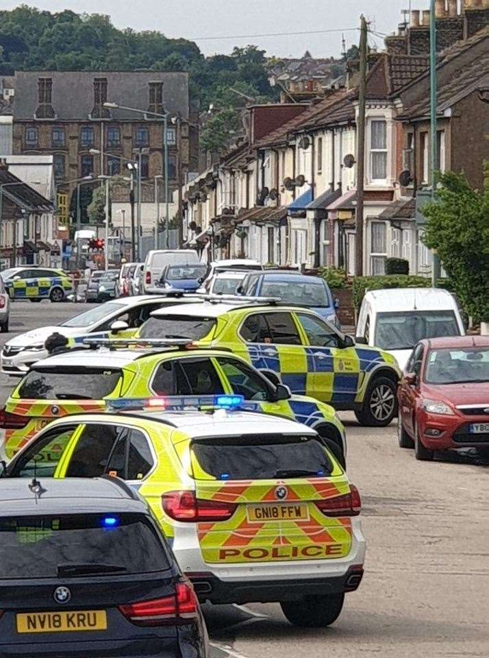 Ingram Road and Church Street filled with armed police