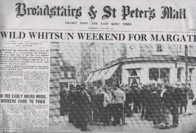 How the local press reported the Mod and Rockers trouble in Margate, May 1964