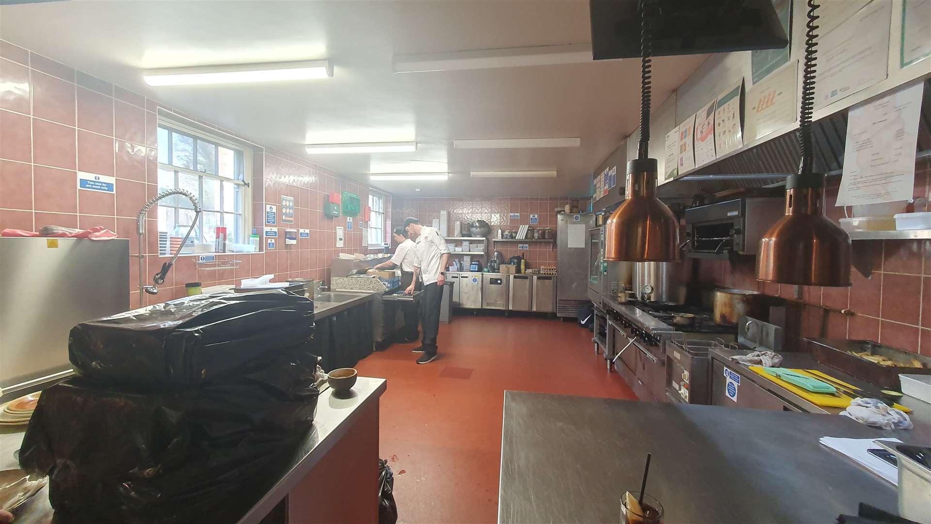 The kitchen in The King's Head
