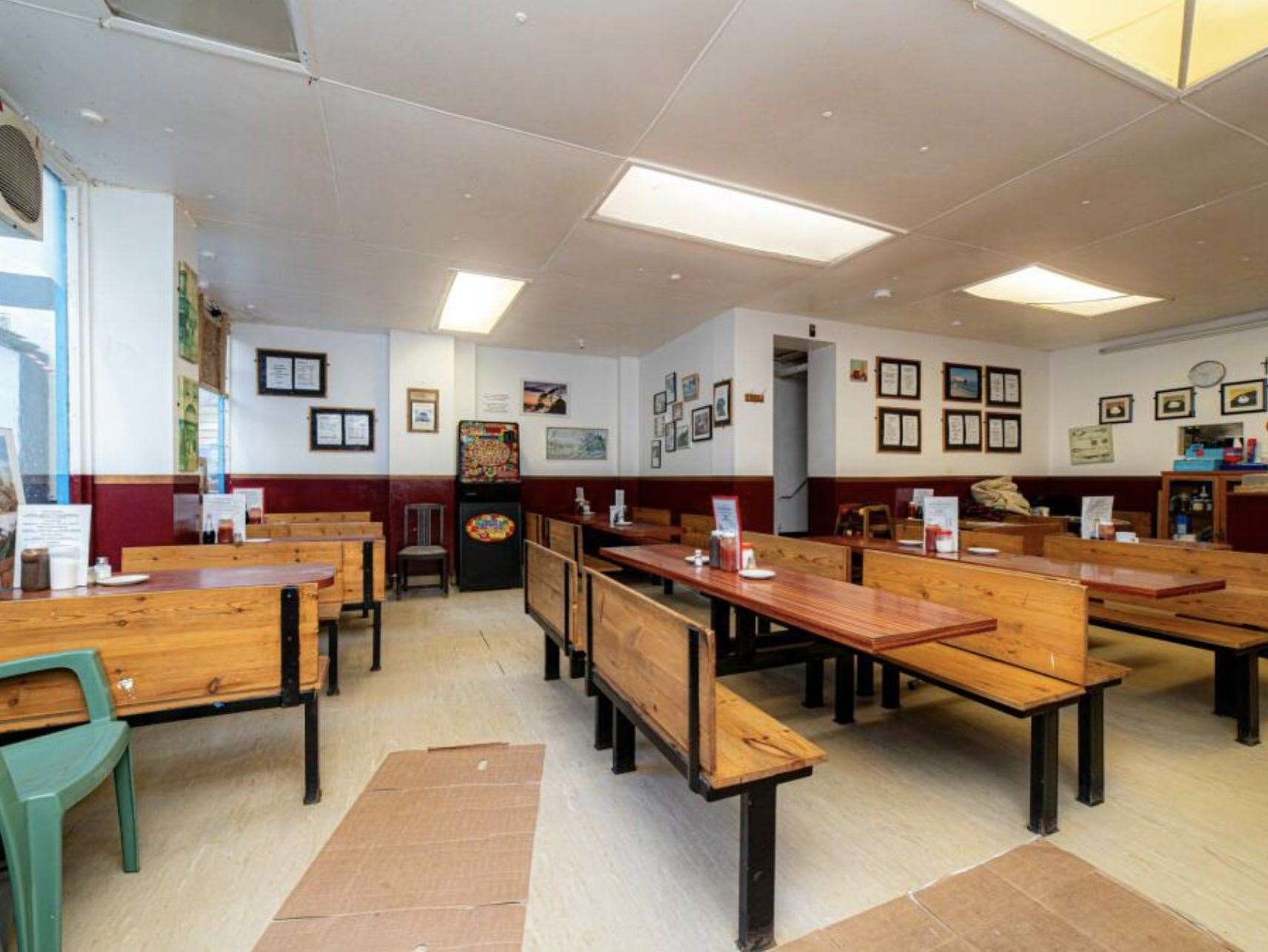Inside Ken’s Hillside Cafe in Folkestone. Pic: Miles & Barr/Rightmove