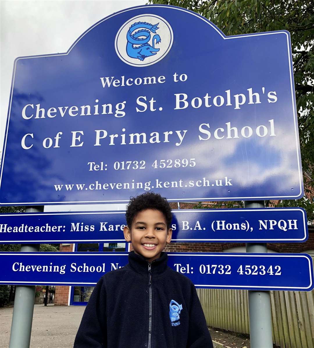Aiden is a pupil at Chevening Primary School, in Sevenoaks Picture: Liz West