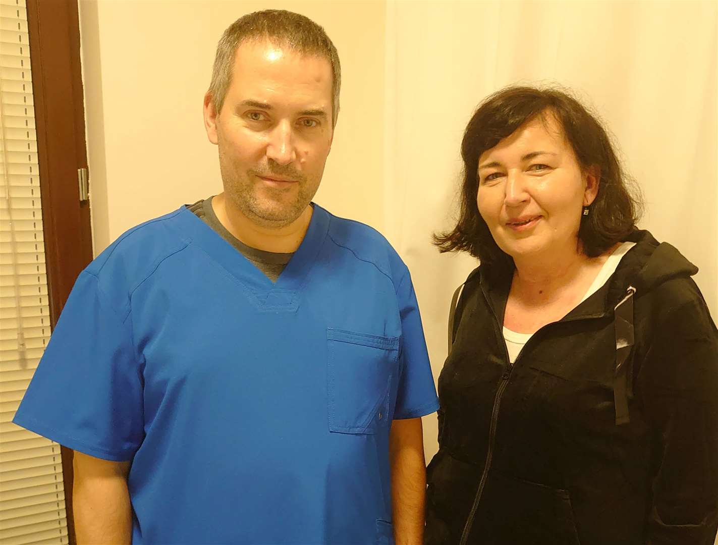 Agnieszka and her doctor in Poland
