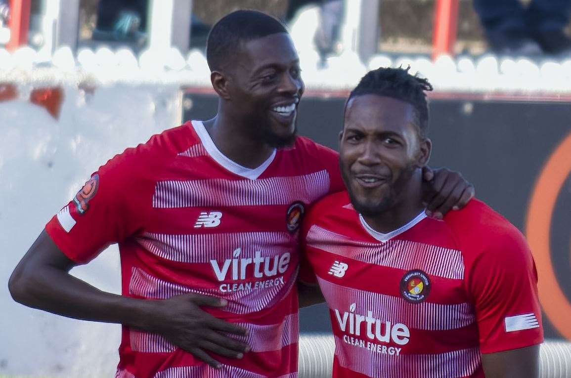Rakish Bingham and Dominic Poleon have proved unstoppable front pair for Ebbsfleet. Picture: Ed Miller/EUFC